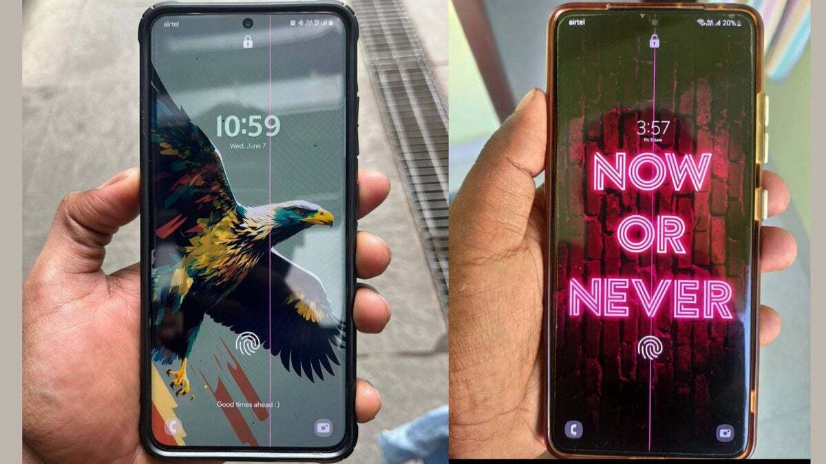 Photo credit goes to Twitter and Samsung community forums - Galaxy phones to stay away from, if you don&#039;t want to try your hand at the green line horror