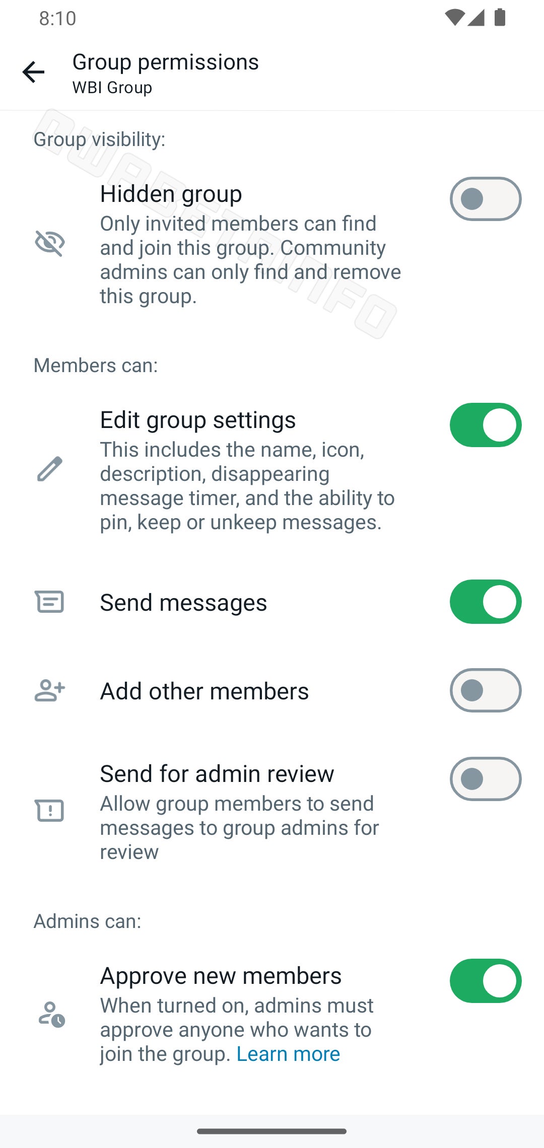 With this feature, community admins can control the visibility of their group chats (Image Credit–WABetaInfo) - WhatsApp working on two new features for better user experience and privacy