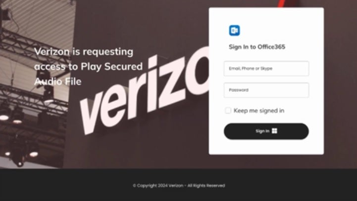 Clicking the link on the fake email will take you to a fake Verizon page that prompts you for your email and password - Verizon customers need to be on red alert as a phishing campaign aims to steal their money