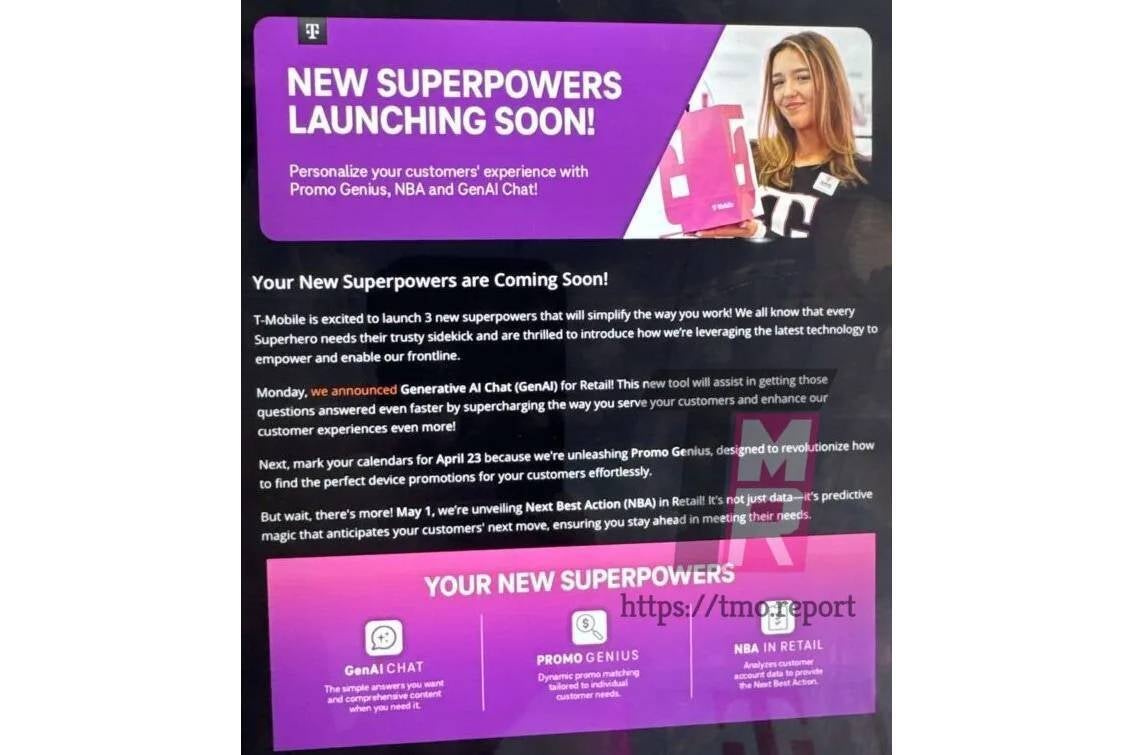 T-Mobile introduces new AI tools for employees - Next time you contact T-Mobile, you'll probably be assisted by an employee with 'superpowers'