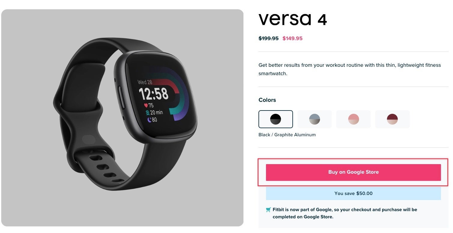 The Fitbit online store could soon be replaced by the Google Store