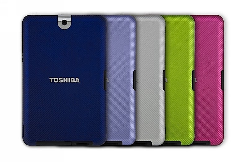 Toshiba Thrive sports a variety of back covers - Toshiba Thrive tablet lands in July with a full USB port, starting at $429