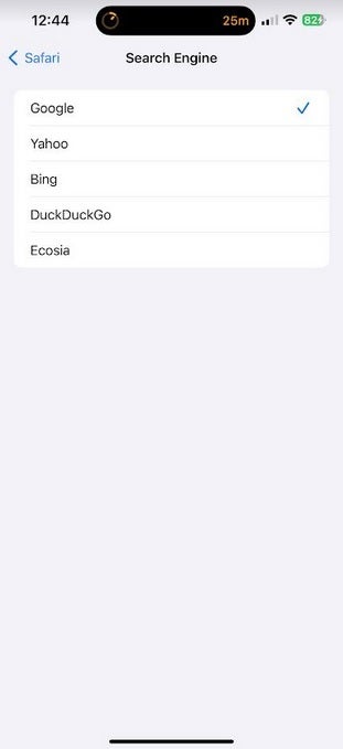 Choosing your default search engine on mobile Safari - Google paid Apple $20 billion in 2022 to be Safari's default search engine