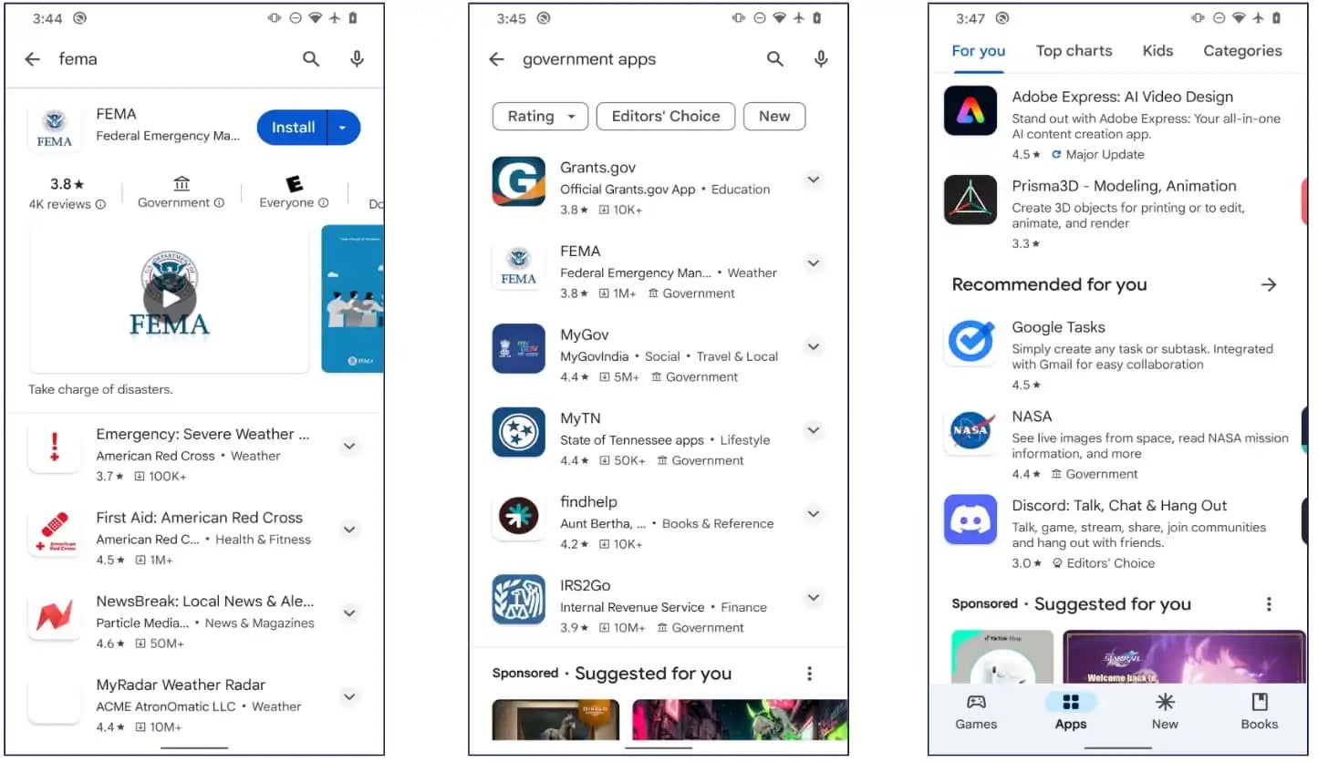 Google Play store adds "Government" badge for official apps