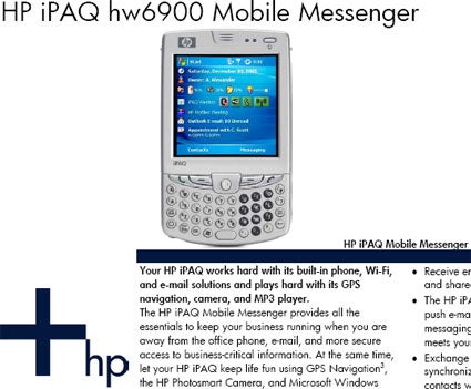 More details about the HP iPAQ hw6900 revealed