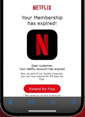 Fake email tries to get victims to send them personal data including credit card information. Image credit-9to5Mac - Your credit card data and other personal info is at risk if you respond to this fake Netflix email
