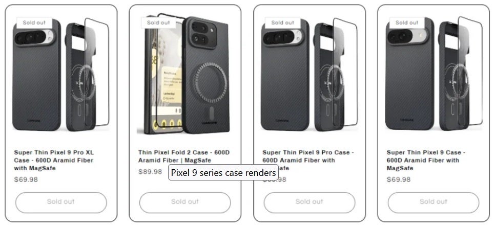 Thinborne's website lists four Pixel cases for models coming this fall - Case manufacturer's website shows four Pixel models coming this fall