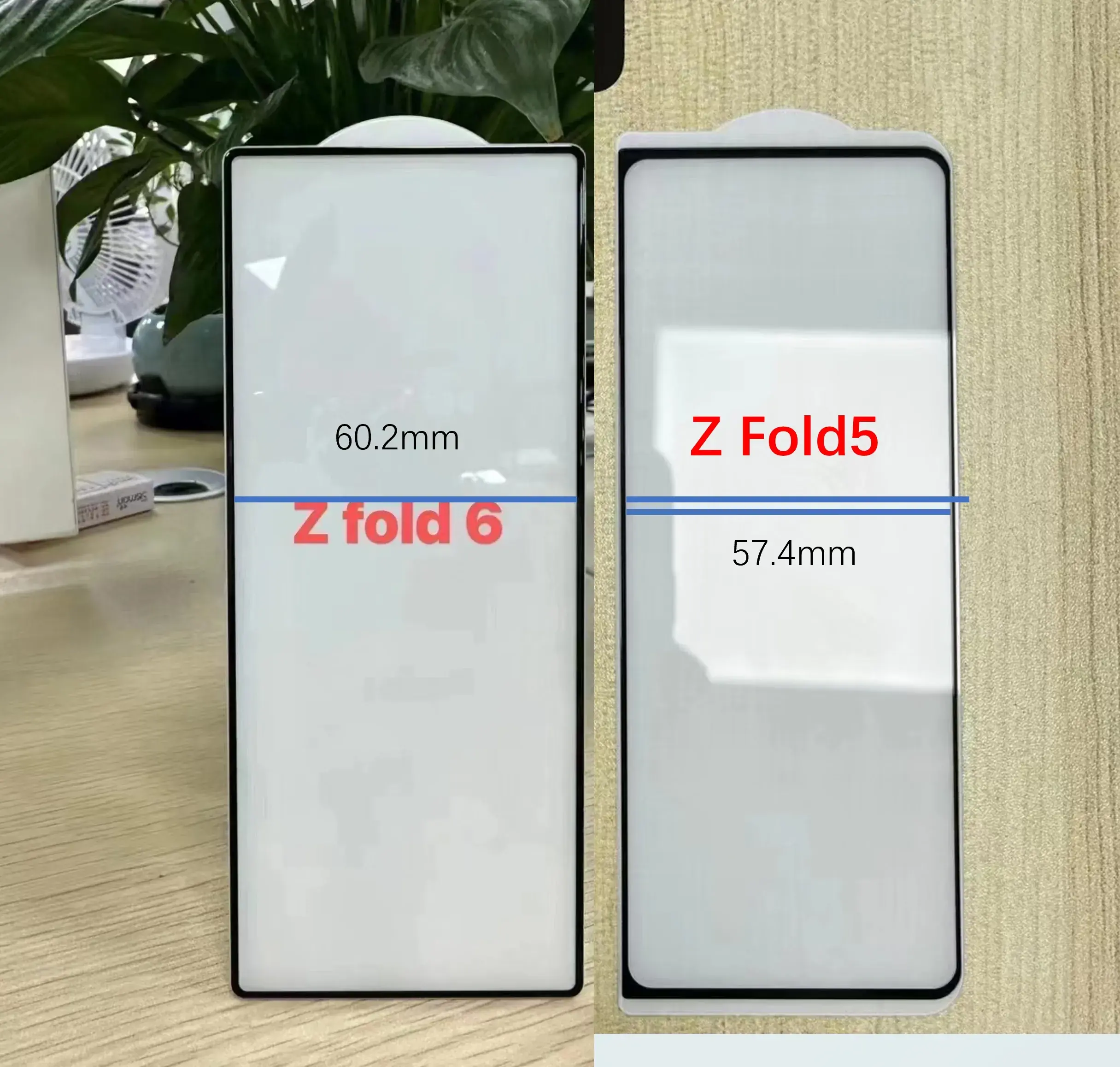 Galaxy Z Fold 6 screen protector leak shows a tad wider, but still very narrow cover display