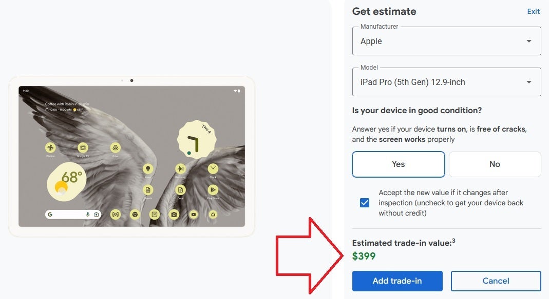 Google will give you a free Pixel Tablet when you trade in an eligible iPad model six years old or younger - You have only a few days left to trade in your older iPad for a free dockless Pixel Tablet