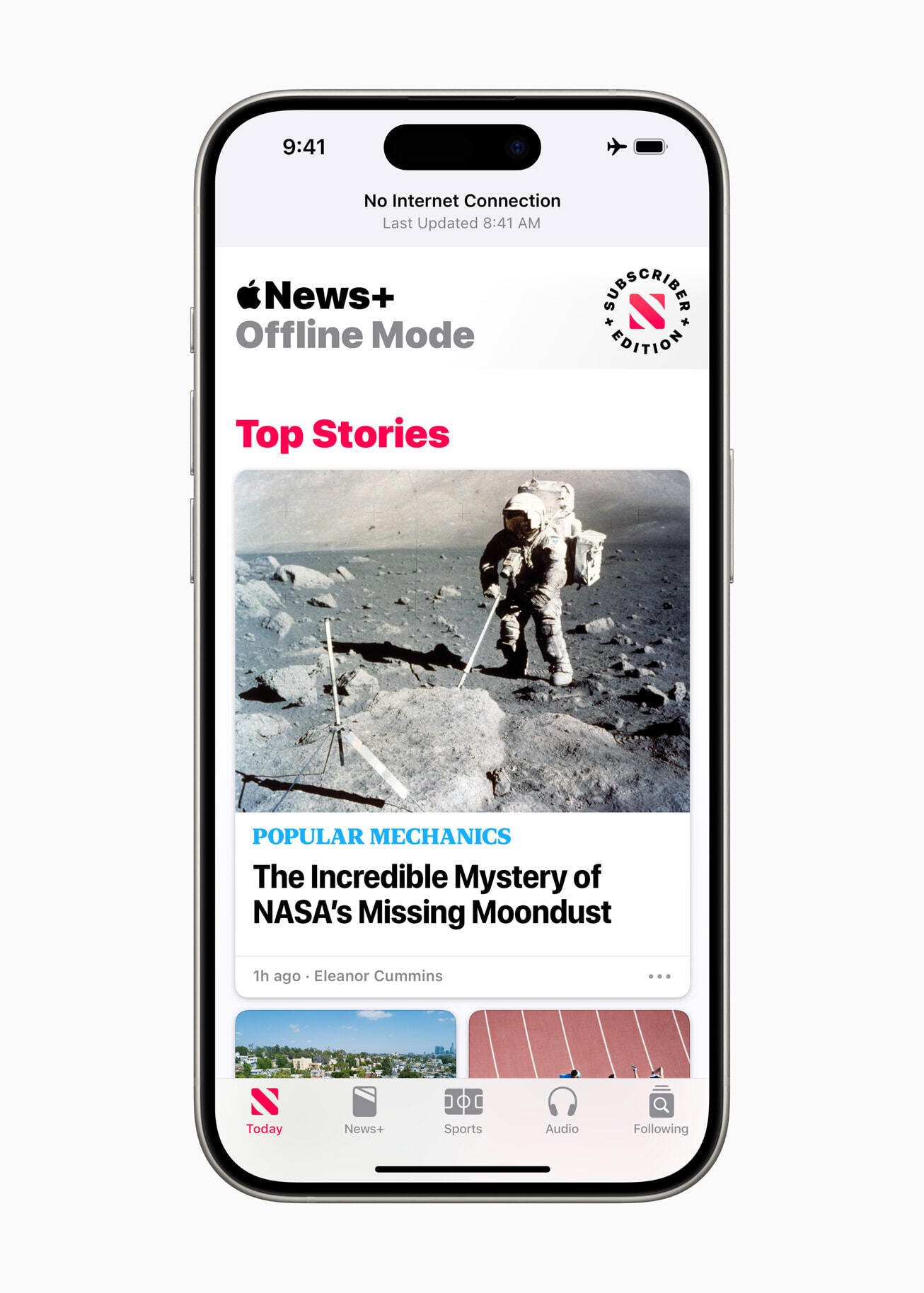 New Offline Mode for Apple News+ (Image Source - Apple) - Apple presents new spelling game Quartiles and Offline Mode for Apple News+
