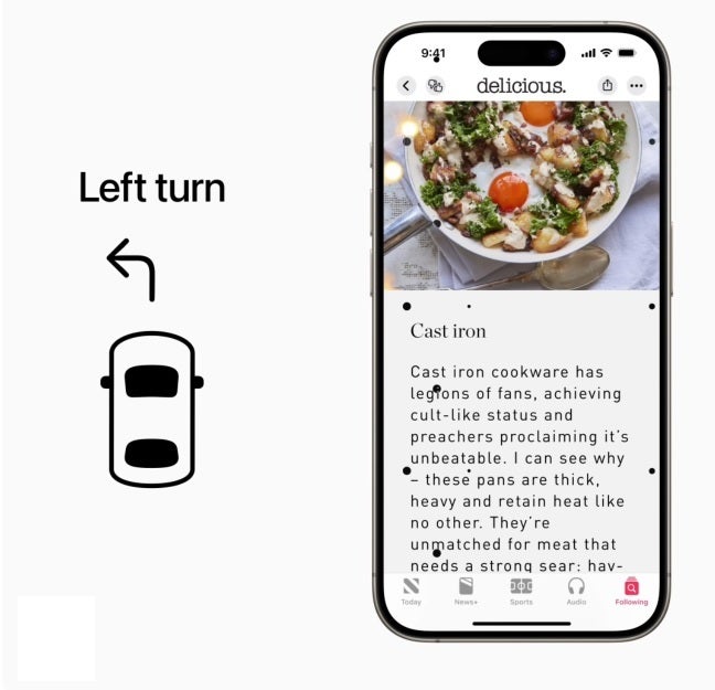 Vehicle Motion Cues can stop a passenger in a vehicle from getting motion sickness - Navigate iPhone with your eyes, end motion sickness and more with new iOS accessibility features