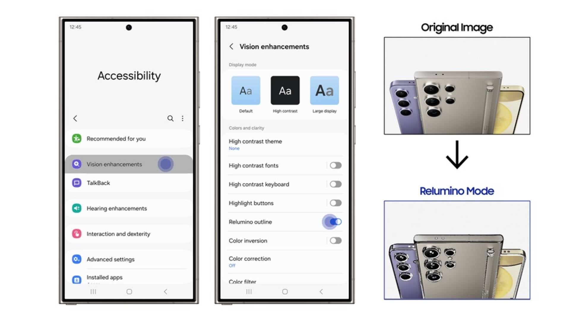 Entenda os recursos do Galaxy que preenchem lacunas de acessibilidade: Relumino, TalkBack e Live Captions