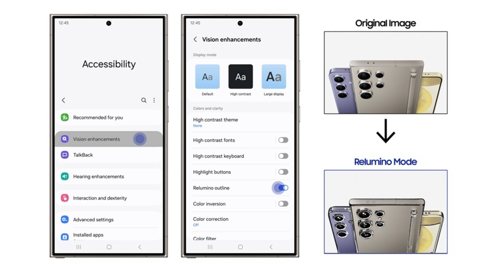 Understanding the Galaxy features that bridge accessibility gaps: Relumino, TalkBack, Live Captions