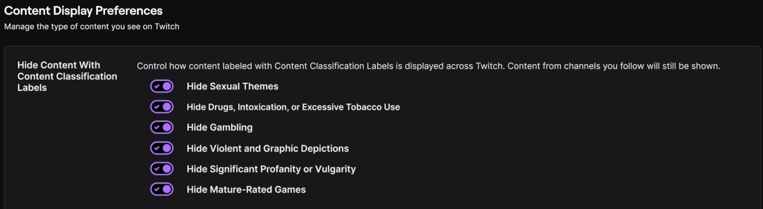 Twitch now allows users to filter out and blur sexual content