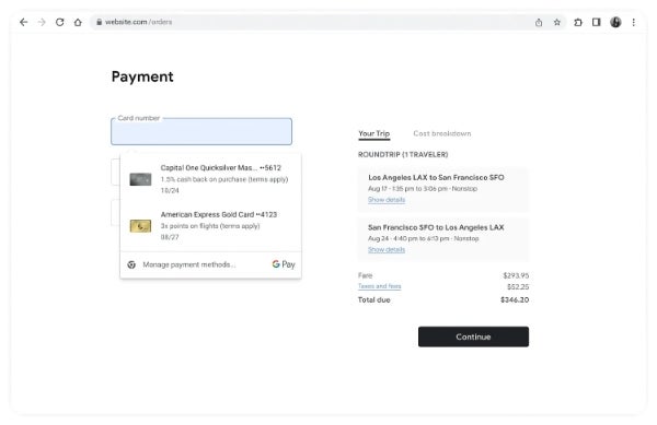 O Google Pay agiliza as compras online com novos recursos