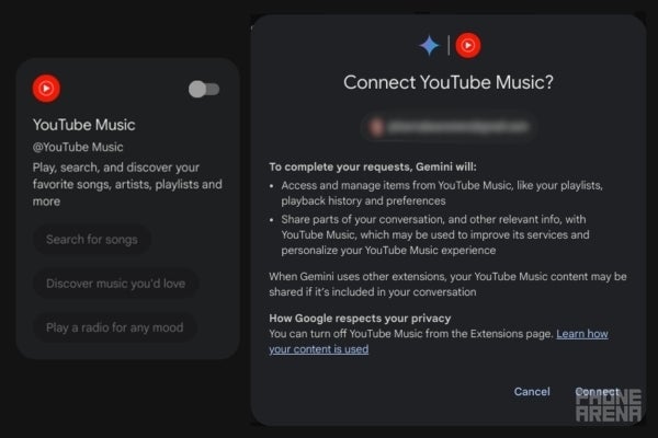 Google Gemini's YouTube Music extension is now live and can play your favorite tunes