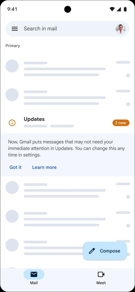 Gmail to roll out an enhanced &quot;Updates&quot; inbox for Android and iOS users