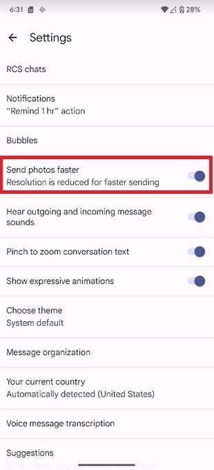 Toggling off Google Messages&#039; &#039;Send photos faster&#039; is a possible workaround - Some Android users are receiving distorted GIFs from iPhone owners