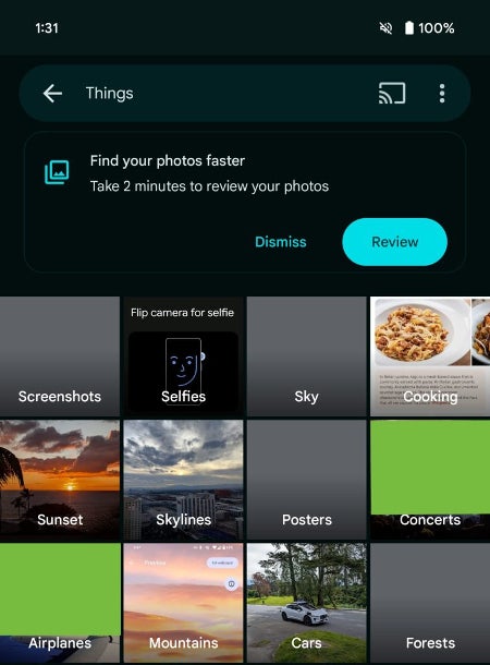 Google Photos ditches &quot;Things&quot; carousel as it prepares for &quot;Ask Photos&quot; feature