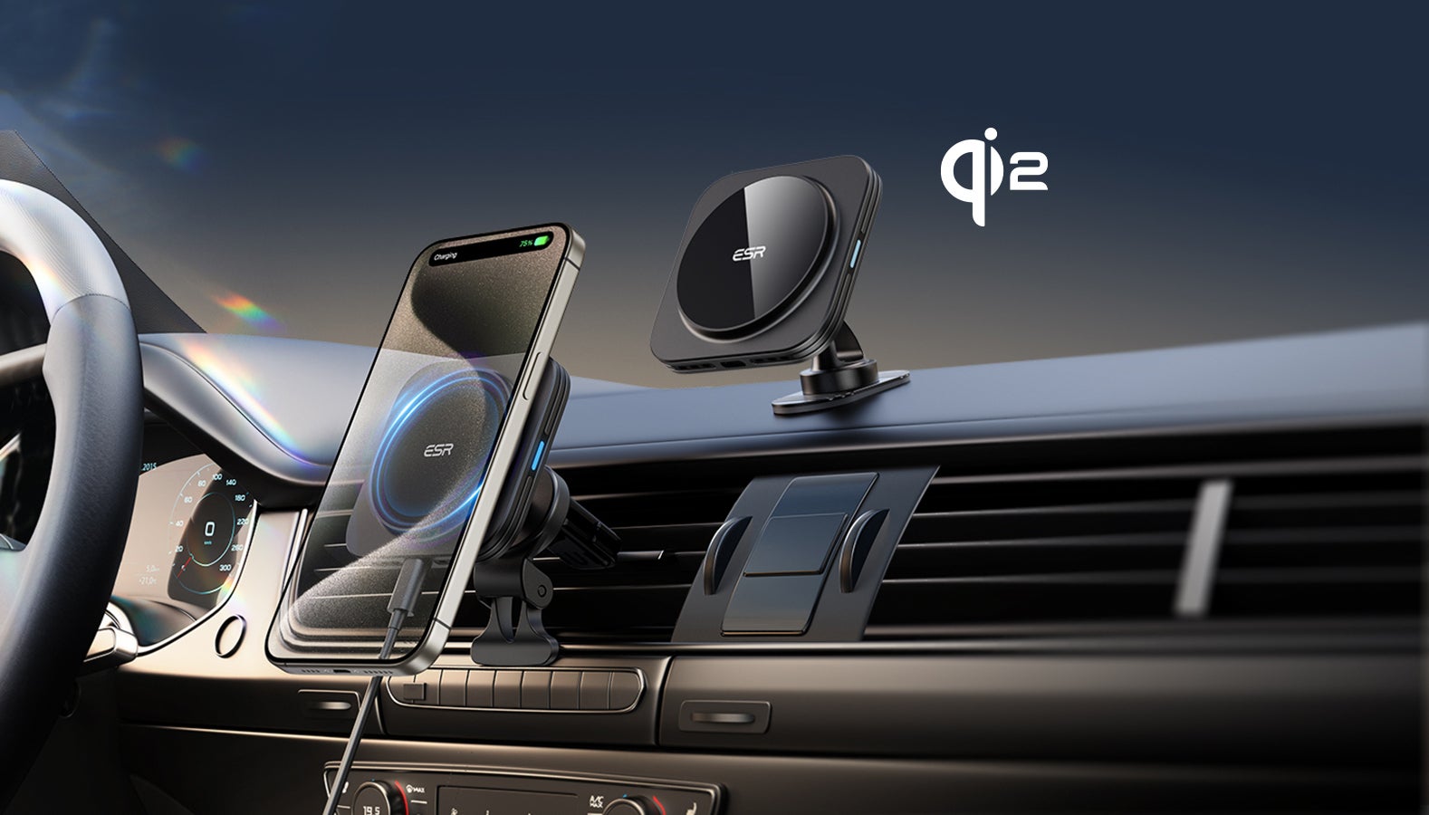 Qi2 Magnetic Wireless Car Charger