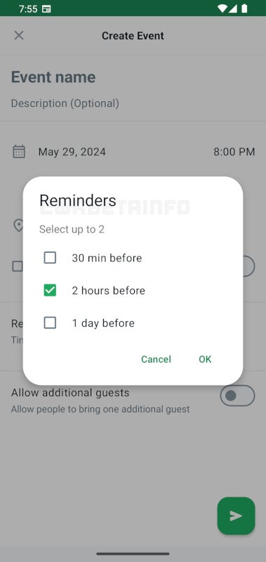 WhatsApp might add event reminders to community group chats