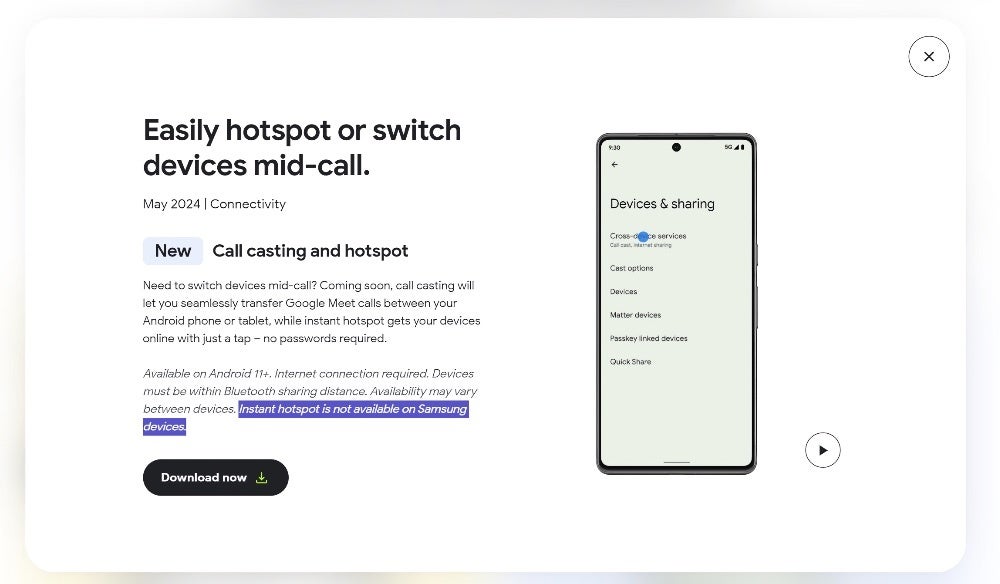 Android&#039;s latest feature drop brings Apple-like continuity to devices, except for Samsung