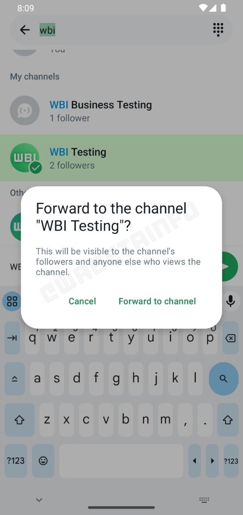 WhatsApp is currently testing a feature that makes sharing between Channels easier