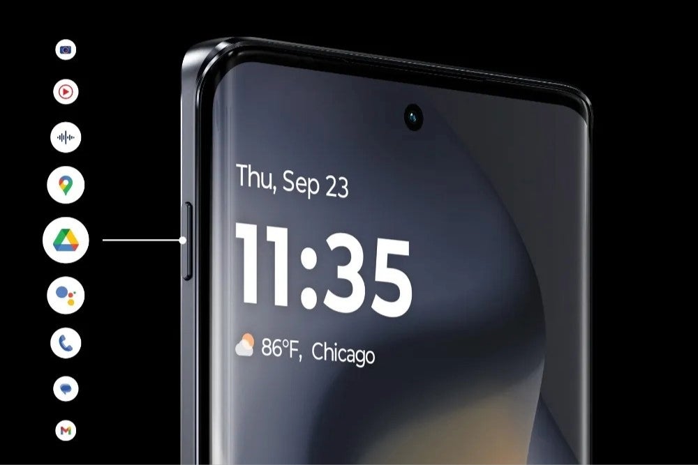 The Edge (2024) has a new Quick Button on the side (Image Credit–Motorola) - Motorola Edge (2024) is official: New Quick Button, fast charging and AI features