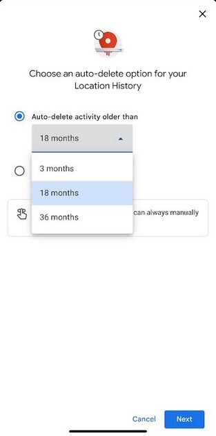 You can choose when you want Google to delete Timeline data automatically from your device - Google Maps users will have to decide when they want Google to auto-delete Timeline data