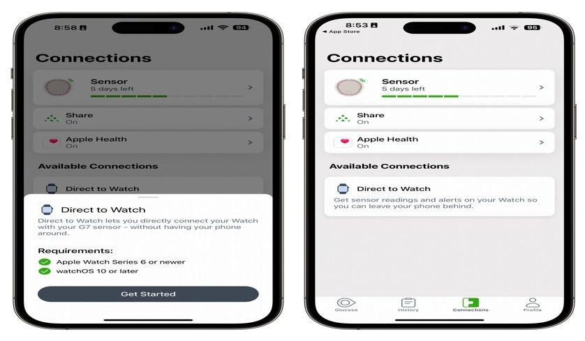 The Direct to Watch feature for the Dexcom G7 app allows diabetics to monitor their blood sugar through the Apple Watch - Apple Watch can now show you near real-time blood glucose readings although there is a huge catch