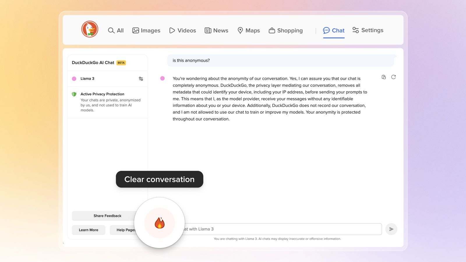Image Source - DuckDuckGo - DuckDuckGo is now offering an AI chatbot with a focus on privacy