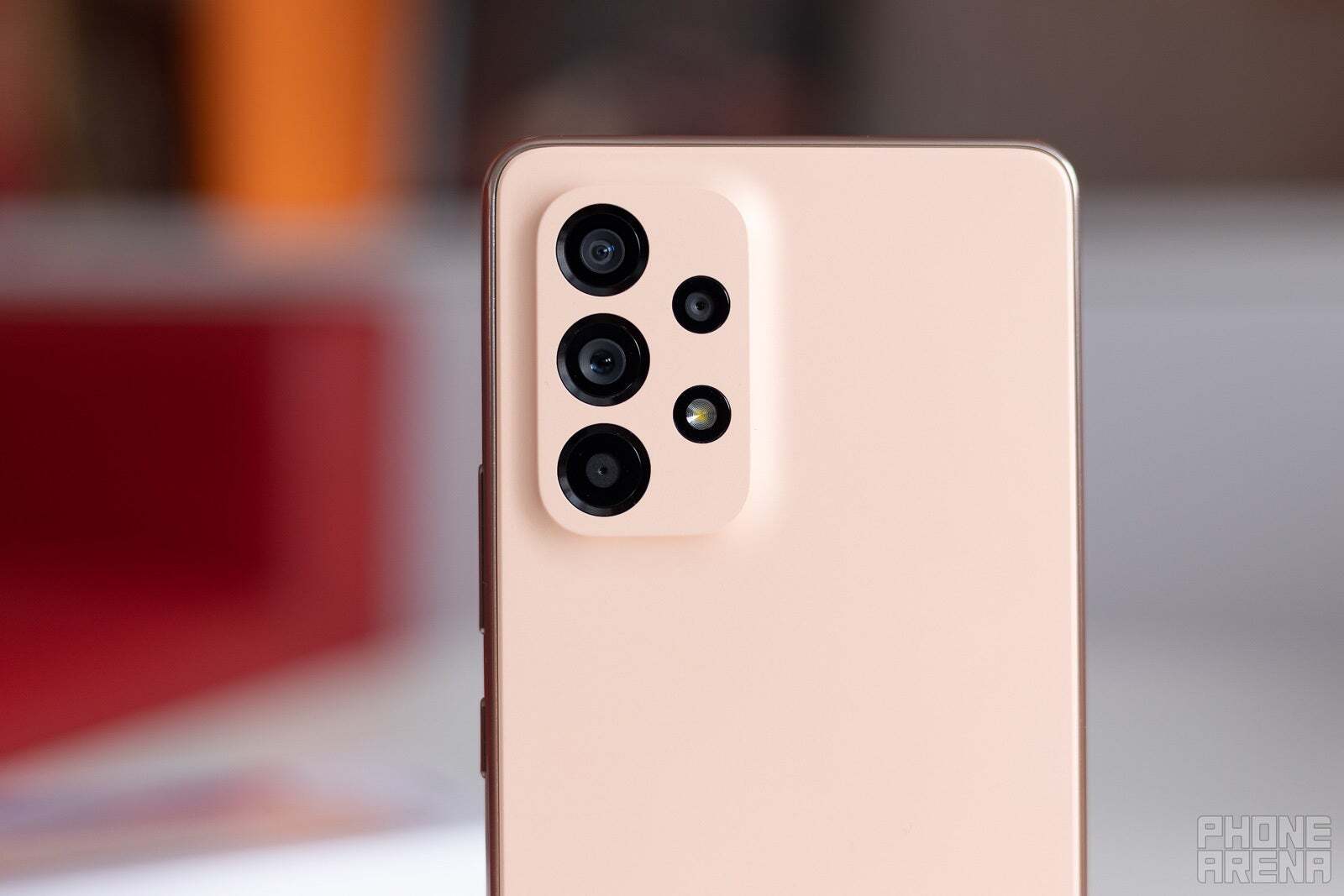 Galaxy A53 showcasing a Peach color (Image Source - PhoneArena) - Galaxy Z Flip 6 colors: all the rumored shades