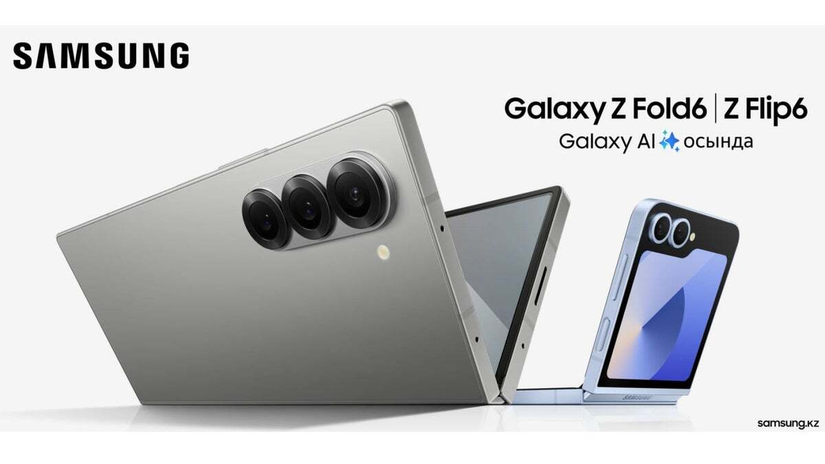 This is the leaked marketing image showcasing the upcoming Galaxy Z Fold 6 and Flip 6 - Galaxy Z Fold 6 and iPhone 16 don't mean you need to upgrade yearly