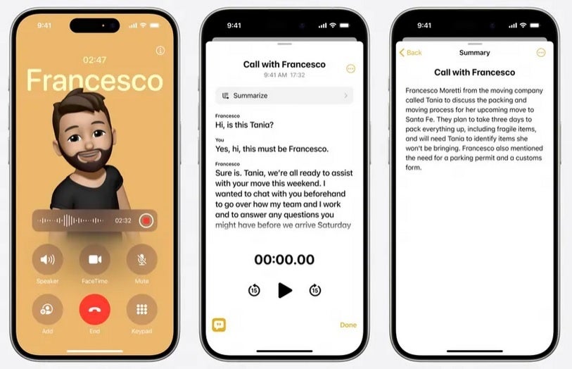 With iOS 18, iPhone users will be able to record calls, transcribe them, and receive AI-created summaries - In iOS 18 iPhone users can record phone calls, read transcriptions, and get AI-created summaries