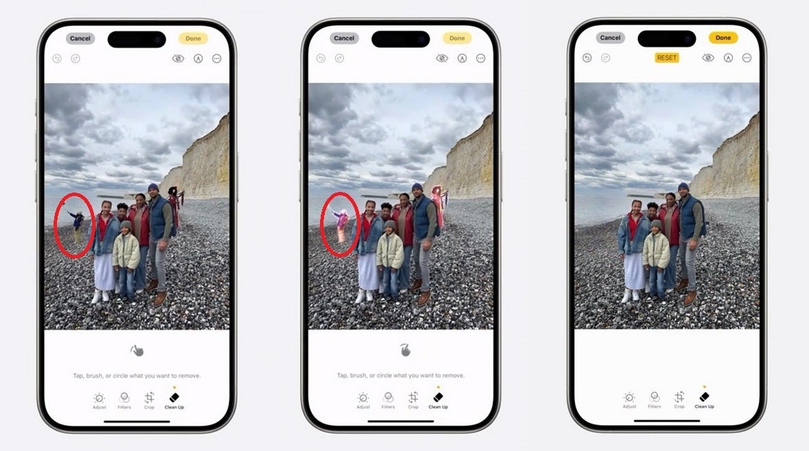 Apple&#039;s Clean Up feature removes distractions from photos in the Photos app - Apple&#039;s &quot;Clean Up&quot; is the iOS 18 version of Google&#039;s Magic Eraser