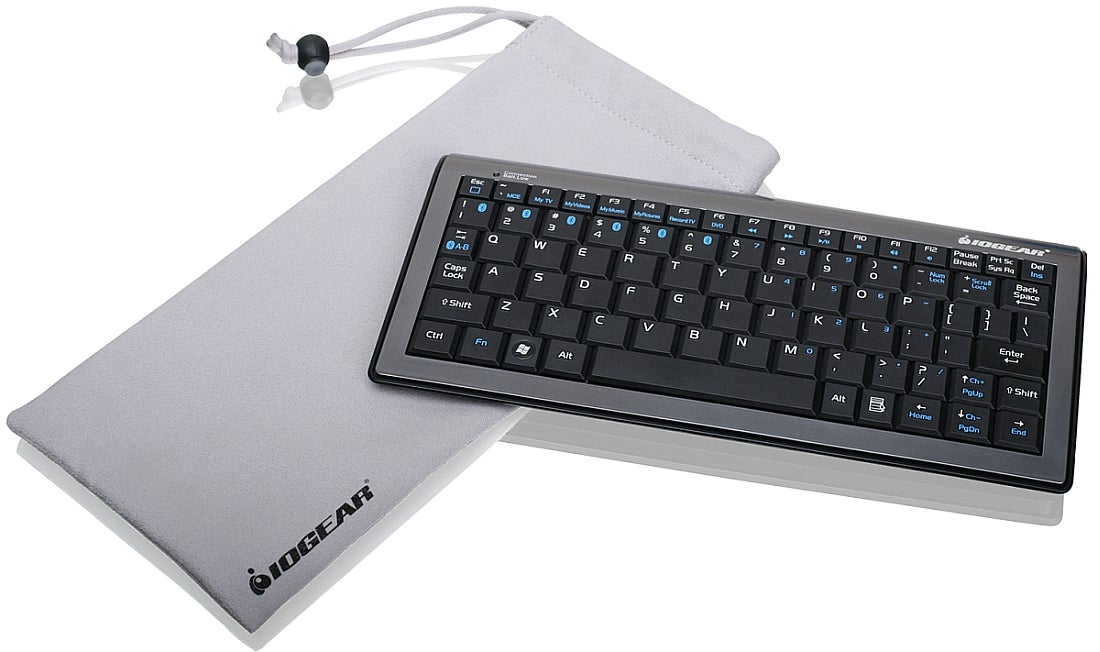 IOGEAR Bluetooth keyboard toggles between 6 connected devices