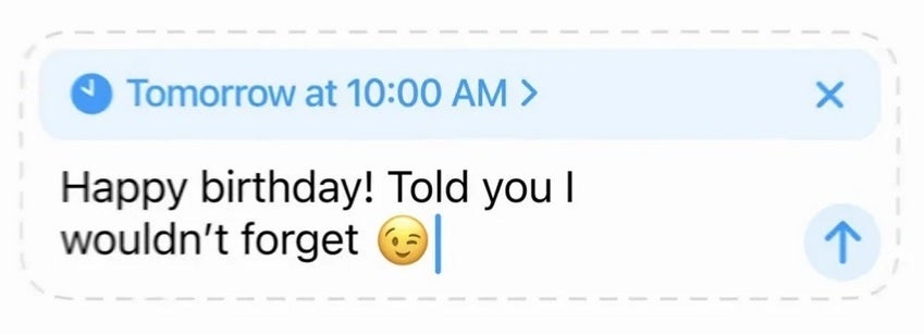 Set a text that will be sent at a time you specify with Send Later in iOS 18 - Apple adds a power button to iPhone and you can choose the time a text is sent in iOS 18