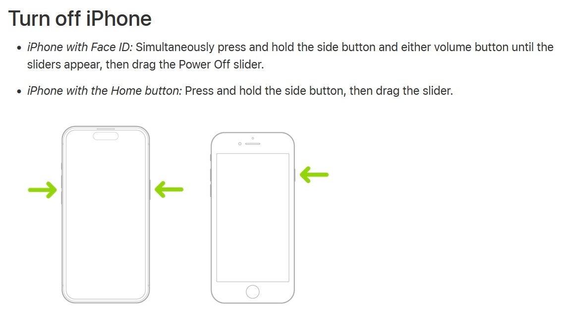 Apple explains how to turn off your iPhone - Apple adds a power button to iPhone and you can choose the time a text is sent in iOS 18