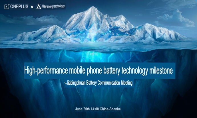 Glacier Battery event teaser (image - OnePlus/Weibo - OnePlus tips revolutionary long-life Glacier phone battery made by CATL