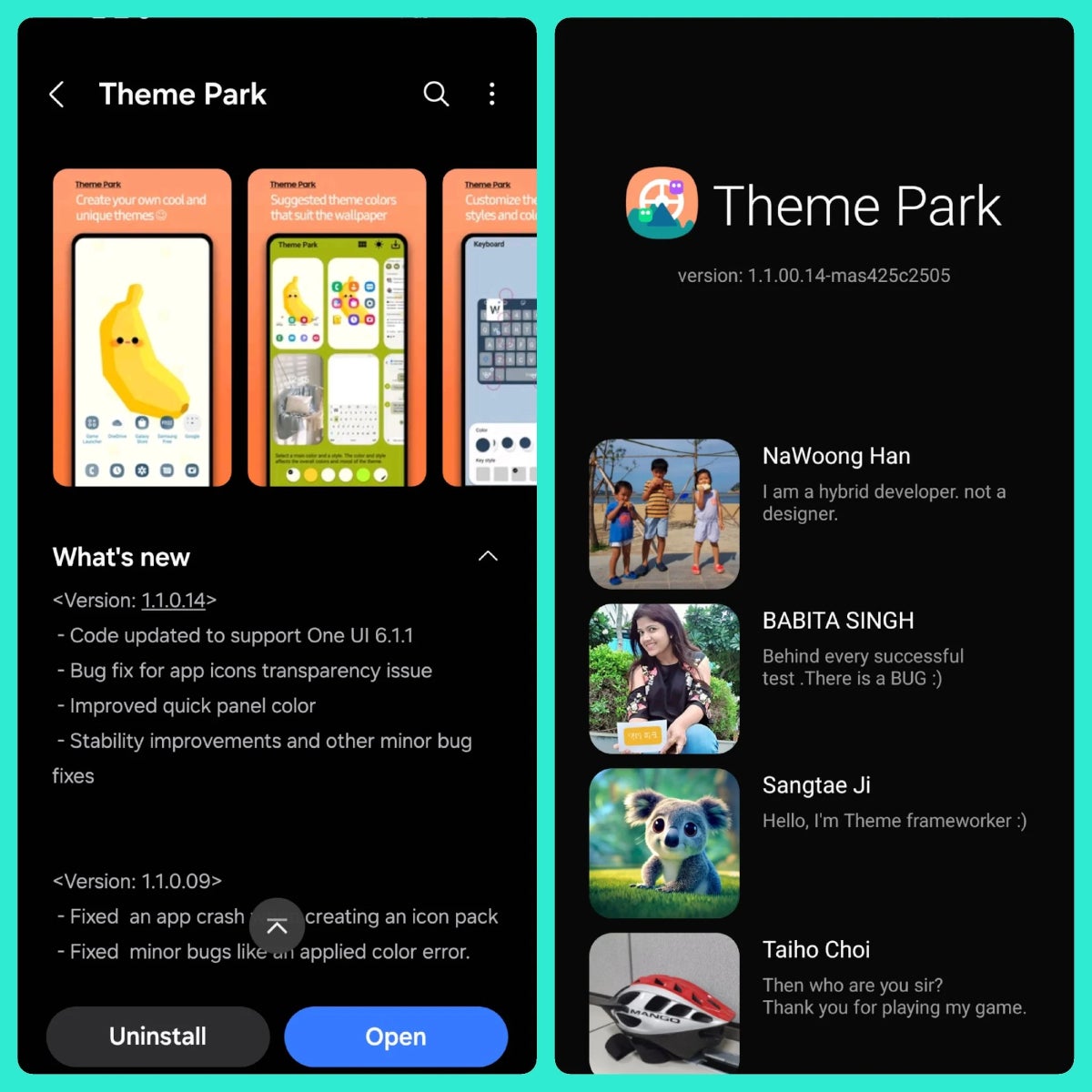 Theme Park update adds One UI 6.1.1 support, Credits - SamMobile - Samsung’s apps getting One UI 6.1.1 support ahead of Galaxy Z Fold 6&#039;s launch
