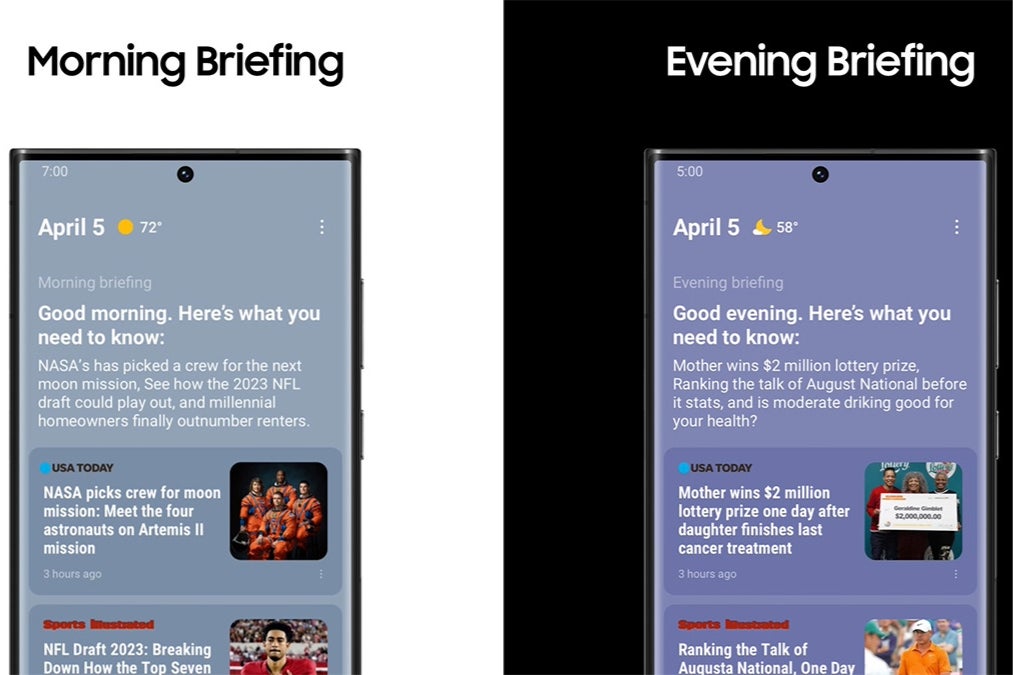 You can start your day with the Morning Briefing and wrap up with the Evening Briefing | Image credit – Samsung - Samsung News app gets election-ready with an update rolling out now