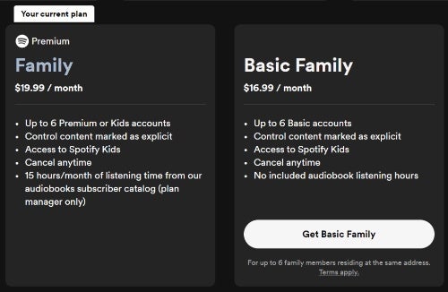Spotify introduces new lower-cost &quot;Basic&quot; plan for those who don&#039;t use audiobooks