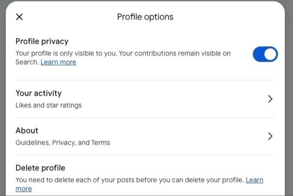 You have the option to make your profile private | Image credit – TechCrunch - Your Google reviews now have a public face with a new profile page