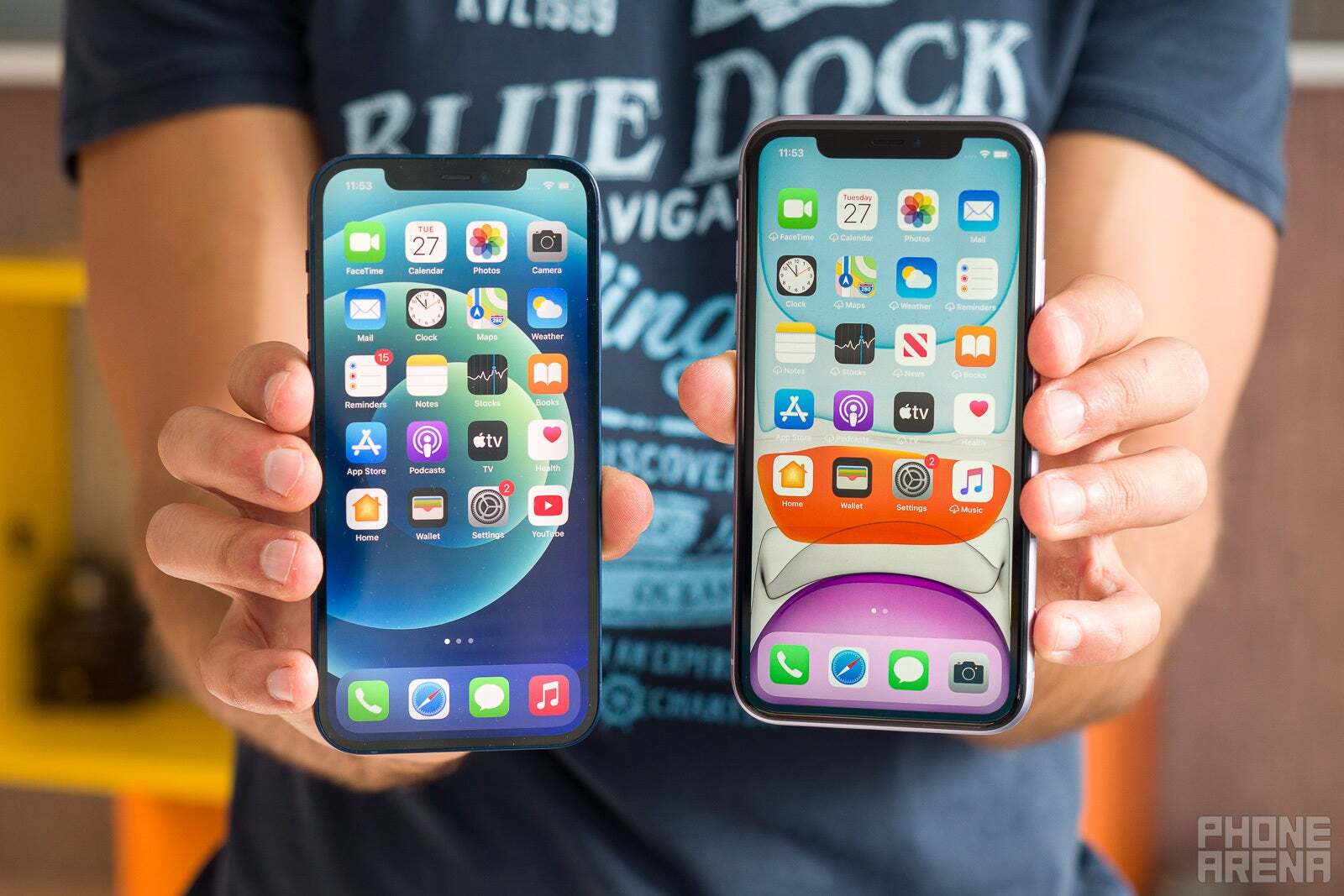 The iPhone 12 vs the iPhone 11. | Image Source - PhoneArena - iPhone 16 redesign leak: just hype or a meaningful facelift?