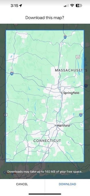 Take a few minutes now to download an area you'll be traveling in that might not have cell service|Credit image-PhoneArena - Driving in the U.S. for the holiday? Don't get in the car without doing this to Google Maps first