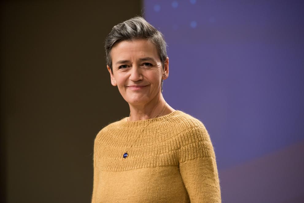 EC Competition Chief Vestager blasts Apple for holding AI off of iPhone units in the EU|Image credit-EC - Apple gets blasted for its decision regarding AI in the EU
