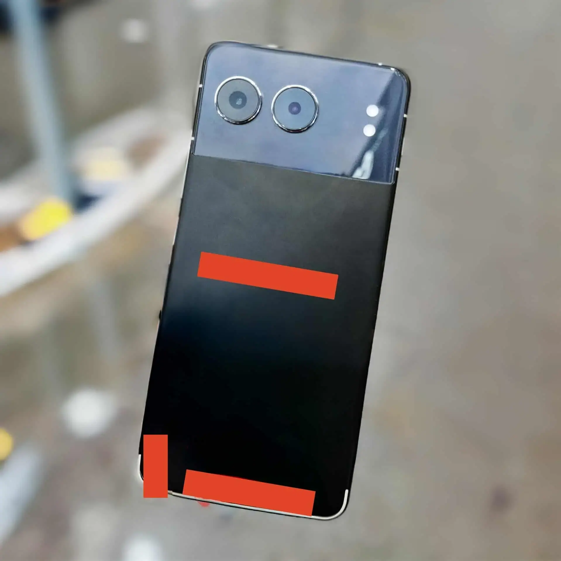 Reportedly, a live image of the OnePlus Nord 4. What&#039;s with the odd look? | Image Source - Yogesh Brar on X - Schematics and alleged live image of the OnePlus Nord 4 leak: it&#039;s not particularly good-looking