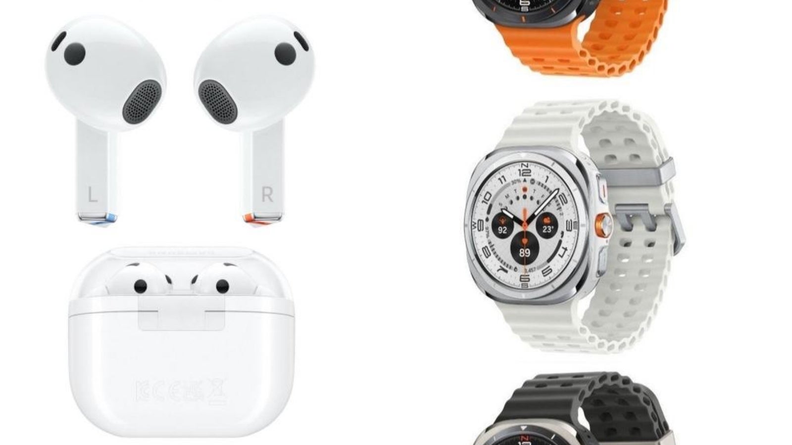 Leaked Galaxy Buds 3 and Galaxy Watch Ultra seem to take after the shape of AirPods Pro and Apple Watch Ultra. - People rip Samsung to pieces after the company calls out Apple multiple times - here&#039;s why