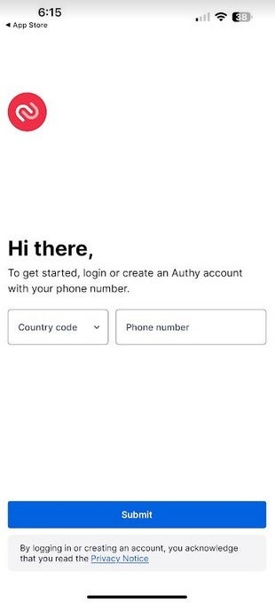 You need to submit your phone number when opening an account with Authy - Millions of cell numbers are stolen after a popular iOS/Android 2FA app is hacked