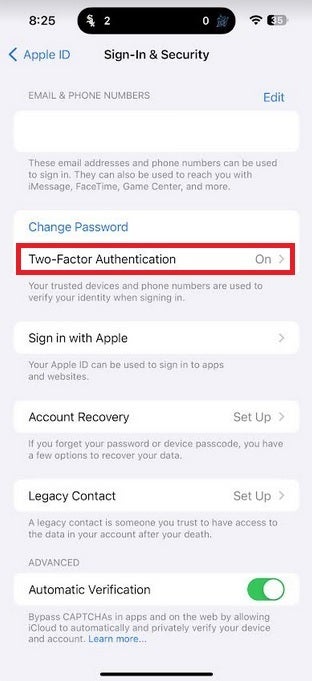 Make sure two-factor authentication is enabled for your Apple ID|Image Source: PhoneArena - Serious warning to all iPhone users as cyberattacks aim to lock them out of their devices